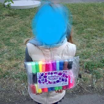 Воздушный пластилин Лиловые котики в пакете 36 шт со стеками: отзыв пользователя Детский Мир