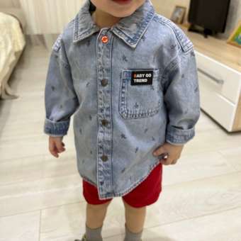 Джинсовая рубашка Baby Go Trend: отзыв пользователя ДетМир