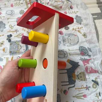 Развивающая игрушка из дерева КУЗЯ ТУТ Сортер стучалка - забивалка с молотком: отзыв пользователя Детский Мир