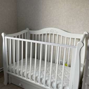 Детская кроватка Гандылян Моника прямоугольная, универсальный маятник (белый): отзыв пользователя Детский Мир