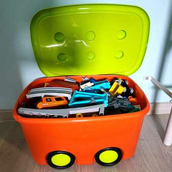 Ящик для игрушек Babyton Моби М 47л Оранжевый 2598-Б: отзыв пользователя Детский Мир
