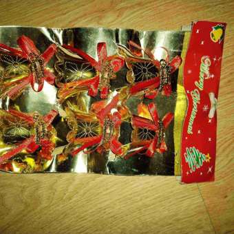 Елочное украшение Ripoma Красные колокольчики с золотистым бантиком 6 шт: отзыв пользователя Детский Мир