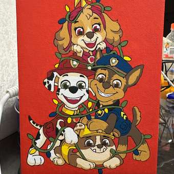 Картина по номерам Hobby Paint Щенячий праздник в ассортименте: отзыв пользователя Детский Мир