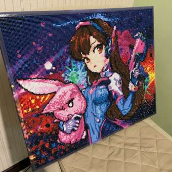 Алмазная мозаика Art sensation холст на подрамнике 40х50 см Overwatch D.Va: отзыв пользователя Детский Мир