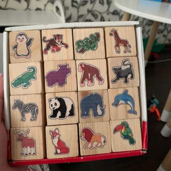 Набор кубиков Анданте В зоопарке 16 шт: отзыв пользователя Детский Мир