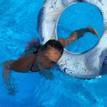 Надувной круг для плавания Jilong Пёрышки 90 см белый: отзыв пользователя Детский Мир