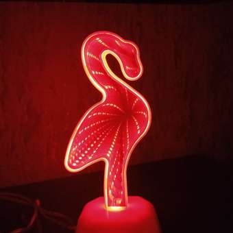 Светильник-зеркало Uniglodis Фламинго красный свет: отзыв пользователя Детский Мир