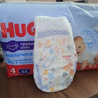 Трусики Huggies Ultra Comfort для мальчиков 4 (9-14 кг) 52 шт.: отзыв пользователя ДетМир