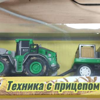Инерционная игрушка Handers Трактор с ковшом и прицепом 22 см зелёный: отзыв пользователя Детский Мир