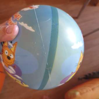 Мяч детский 23 см 1TOY Три кота резиновый надувной для ребенка: отзыв пользователя Детский Мир