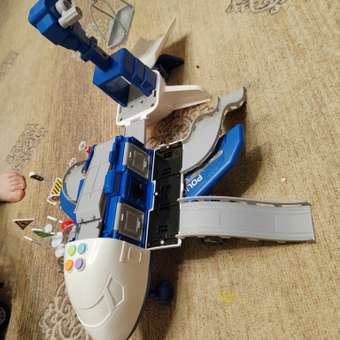 Парковка SHARKTOYS самолет полиции, кран + 3 авто: отзыв пользователя Детский Мир