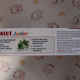 Зубная паста LACALUT Junior 6+ 65г: отзыв пользователя Детский Мир