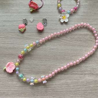 Набор украшений для девочек Lisa Doll Цветочки бусы браслет заколка серьги: отзыв пользователя Детский Мир