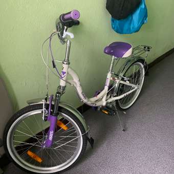 Велосипед NOVATRACK Butterfly 20 бело-фиолетовый: отзыв пользователя Детский Мир