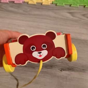 Каталка конструктор Мишка Alatoys деревянная развивающая игрушка Монтессори + гайд: отзыв пользователя Детский Мир
