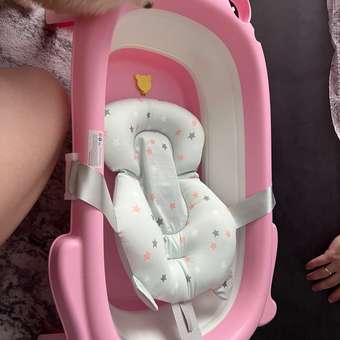 Ванночка складная детская WiMI с матрасиком розовая: отзыв пользователя Детский Мир