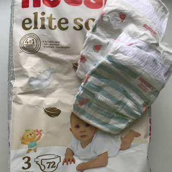 Подгузники Huggies Elite Soft 3 5-9кг 72шт: отзыв пользователя Детский Мир