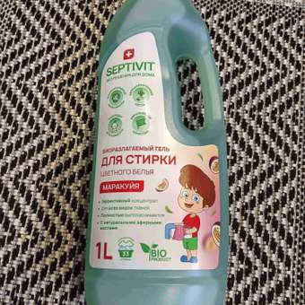 Гель для стирки SEPTIVIT Premium для цветных тканей с ароматом Маракуйя 1л: отзыв пользователя Детский Мир