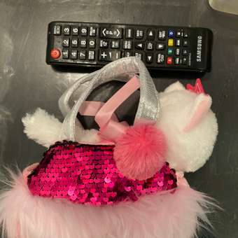 Игрушка мягкая Aurora Кошка в сумке Розовый 181149D: отзыв пользователя Детский Мир