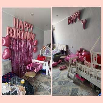 Воздушные шары набор Мишины шарики для фотозоны на день рождения с фольгированными буквами Happy Birthday: отзыв пользователя Детский Мир