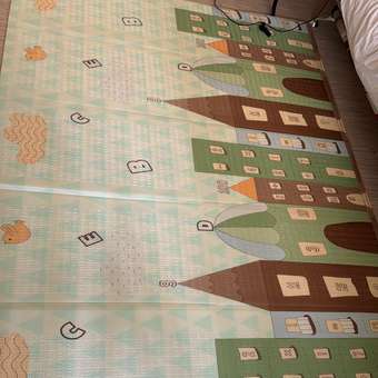 Развивающий коврик детский Mamagoods для ползания складной игровой 150х200 см Дороги и город: отзыв пользователя Детский Мир