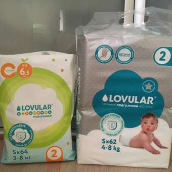 Подгузники LOVULAR витаминка S 3-8 кг 64 шт: отзыв пользователя Детский Мир