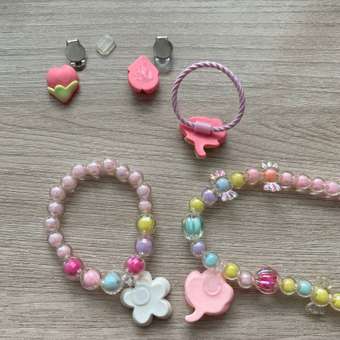 Набор украшений для девочек Lisa Doll Цветочки бусы браслет заколка серьги: отзыв пользователя Детский Мир