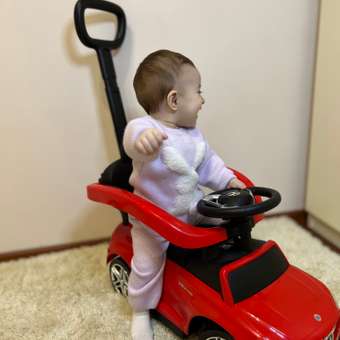 Каталка BabyCare Mercedes-Benz AMG C63 Coupe кожаное сиденье красный: отзыв пользователя Детский Мир