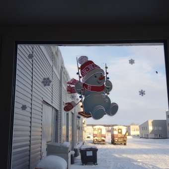 Наклейки новогодние Империя поздравлений снеговик на окно декор комнаты: отзыв пользователя Детский Мир