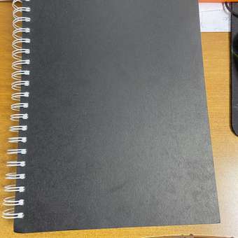 Скетчбук ПСВ А4 230грамм с черной обложкой горизонтальный 60 листов: отзыв пользователя Детский Мир