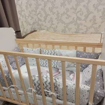 Детская кроватка Babyton прямоугольная, (береза, белый): отзыв пользователя Детский Мир