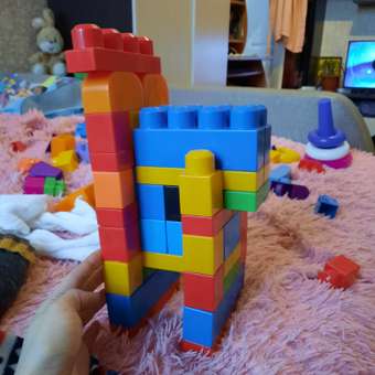 Конструктор Mega Bloks First Builders 60деталей Голубой DCH55: отзыв пользователя Детский Мир