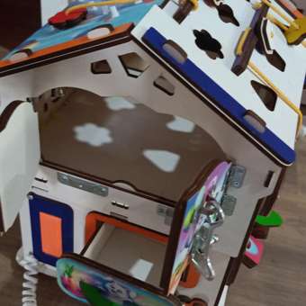 Бизиборд Jolly Kids развивающий бизидом и куб 2 в 1 со светом: отзыв пользователя Детский Мир