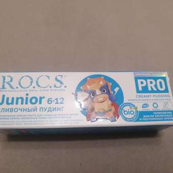 Зубная паста ROCS Pro Junior Сливочный пудинг 74г: отзыв пользователя ДетМир
