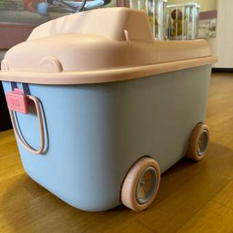 Ящик для хранения игрушек Solmax контейнер на колесиках 54х41.5х38 см голубой: отзыв пользователя Детский Мир