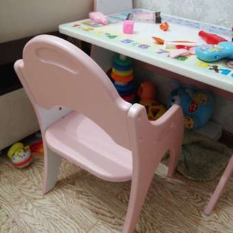 Стол-трансформер и стульчик Tech kids розовый Буквы-цифры: отзыв пользователя Детский Мир