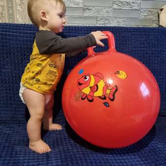 Мяч-прыгун Uniglodis с ручкой красный: отзыв пользователя Детский Мир