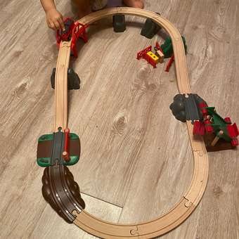 Железная дорога деревянная BRIO большой набор Сельское поселение: отзыв пользователя Детский Мир