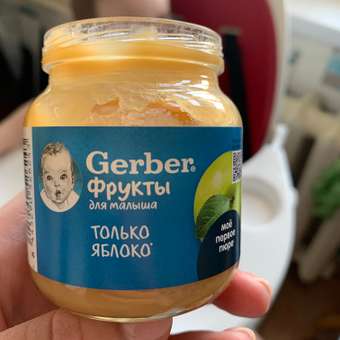 Пюре Gerber яблоко 125г с 4месяцев: отзыв пользователя ДетМир