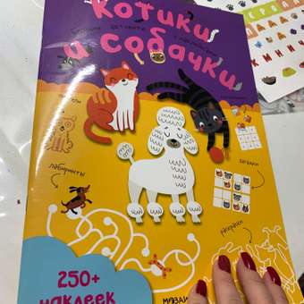 Книга МОЗАИКА kids Большие активити 250 наклеек Котики и собачки: отзыв пользователя Детский Мир