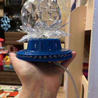 Светильник Uniglodis светодиодный диско-шар Лотос на синей подставке: отзыв пользователя Детский Мир