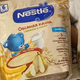 Каша молочная Nestle овсяная груша-банан 200г с 6месяцев: отзыв пользователя ДетМир