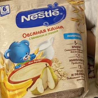 Каша молочная Nestle овсяная груша-банан 200г с 6месяцев: отзыв пользователя Детский Мир