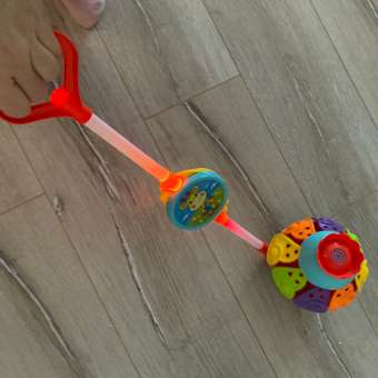 Каталка с ручкой Жирафики Осьминог свет звук: отзыв пользователя Детский Мир