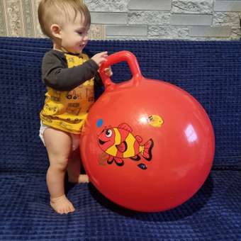 Мяч-прыгун Uniglodis с ручкой красный: отзыв пользователя Детский Мир