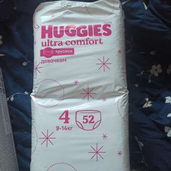Трусики Huggies Ultra Comfort для девочек 4 (9-14 кг) 104 шт.: отзыв пользователя ДетМир