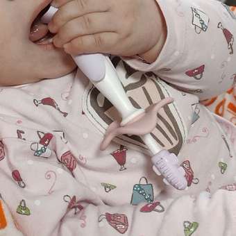 Зубная детская щетка ROXY-KIDS Flower массажер для десен 2 шт цвет сиреневый: отзыв пользователя Детский Мир