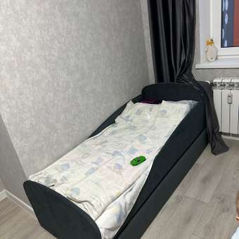 Кровать детская Бельмарко Letmo с ящиком Велюр Графит: отзыв пользователя Детский Мир