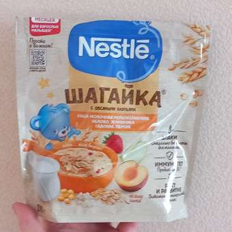 Каша Nestle мультизлаковая яблоко-земляника-персик 190г с 12месяцев: отзыв пользователя Детский Мир