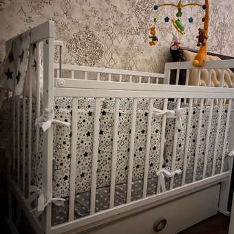 Детская кроватка Babyton прямоугольная, поперечный маятник (белый): отзыв пользователя ДетМир